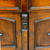 Victorian Carved Step Back Bookcase – Black Walnut – Glass Door Cupboard #22143