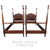 Pair of Antique Mahogany Twin Poster Beds – Matching Beds– c.1920s #22507