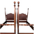 Pair of Antique Mahogany Twin Poster Beds – Matching Beds– c.1920s #22507