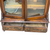 Victorian Walnut Bookcase with Glass Doors, Carved Columns & Drawers #22530