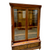 Victorian Walnut Bookcase with Glass Doors, Carved Columns & Drawers #22530