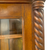 Victorian Walnut Bookcase with Glass Doors, Carved Columns & Drawers #22530