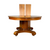 Empire Round Dining Table Tiger Sawn Oak Pedestal Table w/ 2 Leaves #22558