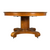 Empire Round Dining Table Tiger Sawn Oak Pedestal Table w/ 2 Leaves #22558