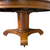 Empire Round Dining Table Tiger Sawn Oak Pedestal Table w/ 2 Leaves #22558