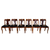 SOLD Set of 6 Antique Period Empire Dining Chairs – Flame Mahogany – c.1860s