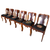 SOLD Set of 6 Antique Period Empire Dining Chairs – Flame Mahogany – c.1860s