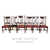 Set of 6 Antique Mahogany Dining Chairs – 1 Arm & 5 Side Chairs #22571