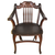 Antique Armchair, Antique Carved Oak Arm Chair #22579