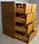Antique Eight Drawer Oak File Cabinet – Refinished, 1910s, #22584