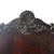 SOLD Antique Carved Mahogany Saddle Arm Chair – Lion Head Details – 1890s