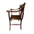 SOLD Antique Oak Lionhead Saddle Seat Arm Chair, 1900s