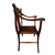 SOLD Antique Oak Lionhead Saddle Seat Arm Chair, 1900s