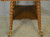 Antique Parlor Table, Victorian Oak Large Glass Ball Claw Foot Stand #22595