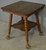 Antique Parlor Table, Victorian Oak Large Glass Ball Claw Foot Stand #22595