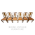 Set of 6 Antique Tiger Oak Claw Foot Dining Chairs – Arm & Side Chairs #22604