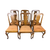 Set of 6 Antique Tiger Oak Claw Foot Dining Chairs – Arm & Side Chairs #22604