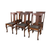 Antique Dining Chairs, Set of 6, Oak, T Back, Claw Foot #22638