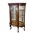 Antique China Cabinet, Closet, Victorian, Tiger Oak, Curved Beveled Glass #22660