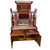 Antique Sideboard, Victorian, Walnut + Burl, Carved Lions, Marble Top #22676