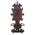 Antique Hall Tree, Mirror, Umbrella Holder, Burl Walnut, Marble Top #22668