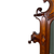 Antique Hall Tree, Mirror, Umbrella Holder, Burl Walnut, Marble Top #22668