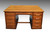 SOLD Antique Oak Partner Raised Panel Executive Desk by Derby