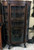 SOLD Antique Oak Triple Curved Glass Claw Foot China Cabinet