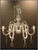 SOLD Hanging Glass Chandelier Light Fixture
