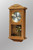 SOLD  Antique Oak Carved Wall Clock with Beveled Leaded Glass