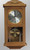 SOLD  Antique Oak Carved Wall Clock with Beveled Leaded Glass