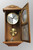 SOLD  Antique Oak Carved Wall Clock with Beveled Leaded Glass