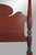 SOLD Antique Acanthus Carved Pencil Post Twin Size Mahogany Bed