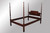 SOLD Mahogany Carved Pencil Poster Full Size Bed