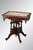 SOLD Antique Marble Top Burl Walnut Trim Parlor Stand