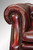 SOLD Antique 100-percent Red Leather Chesterfield Cube Chair