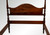 SOLD Vintage Mahogany Rice Carved Full Size Canopy Bed