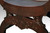 SOLD Antique Mahogany Lion face Barrel Seat Arm Chair