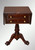 SOLD Antique Mahogany Empire Acanthus Carved Drop Leaf Two Drawer Sewing Stand