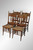 SOLD Antique Set of 4 Oak Victorian Pressback Dining Chairs