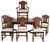 SOLD Set of 6 Oak Heavily Carved Dining Chairs **REDUCED PRICE**