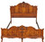 SOLD French Victorian Flame Mahogany Carved Bed
