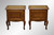 SOLD Pair of French Raised Panel Tiger Sawn Oak Nightstands