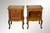 SOLD Pair of French Oak Raised Panel Carved Nightstands - Unusual