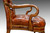 SOLD 100% Genuine Leather Chippendale Tufted Arm Chair by Schafer Brothers