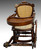 SOLD Victorian Burl Walnut Children’s Collapsible Stroller High Chair Rocker