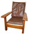 SOLD Mission Arm Chair with Leather Cushions