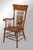 SOLD Antique Rare set of 8 Matching Oak Press Back Arm Chairs