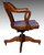SOLD Oak Barrel Back Lawyers Office Swivel Chair