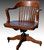 SOLD Oak Barrel Back Lawyers Office Swivel Chair